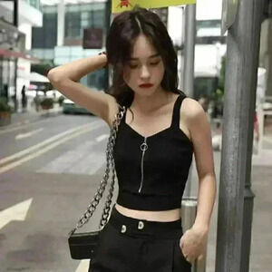 WOMENS BLACK CROP TOP